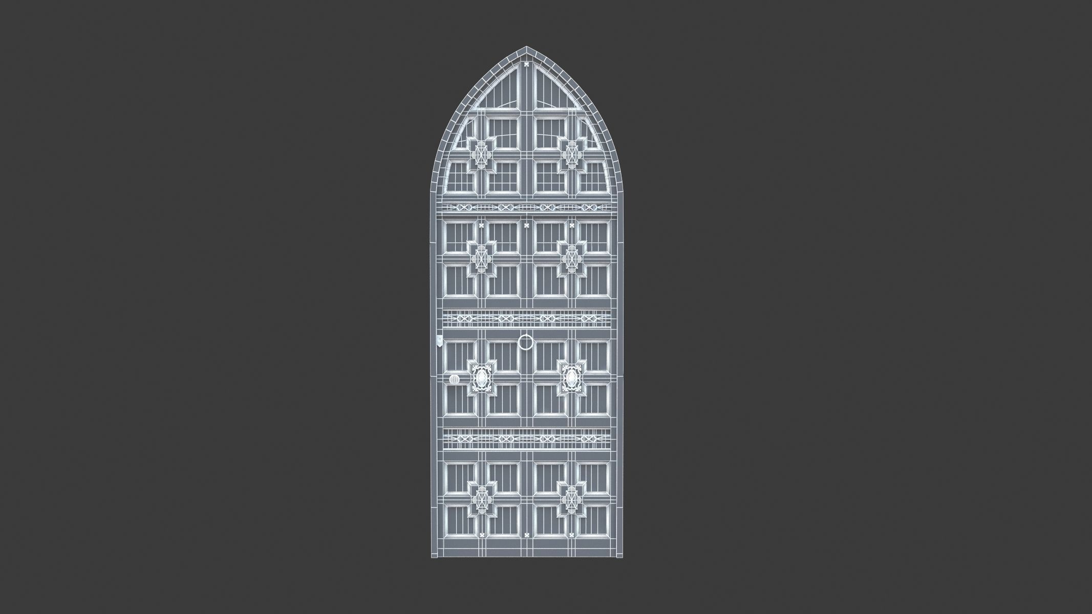 10 Castle Doors Low Poly Collection Low-poly 3D model_13