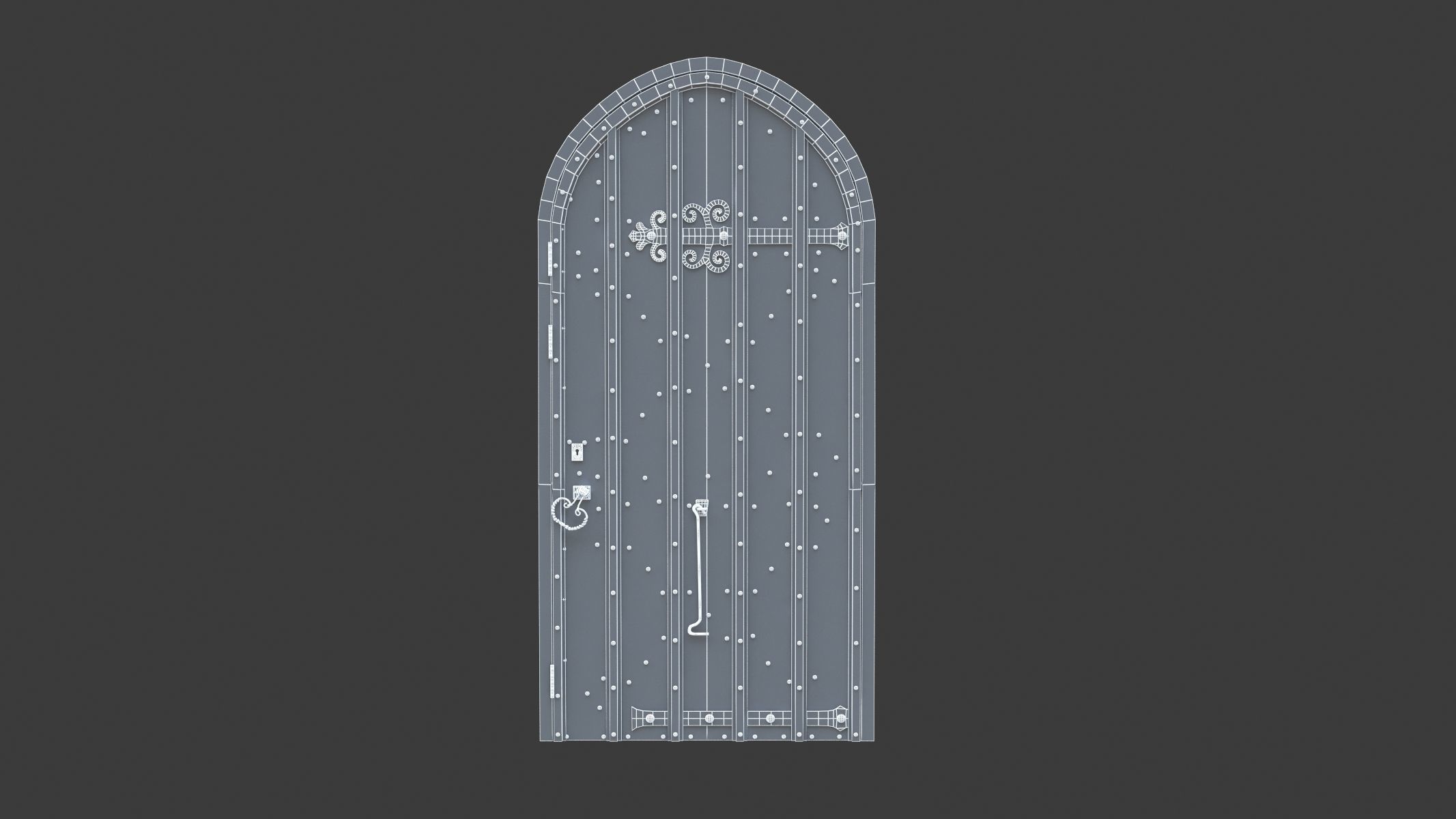 10 Castle Doors Low Poly Collection Low-poly 3D model_15