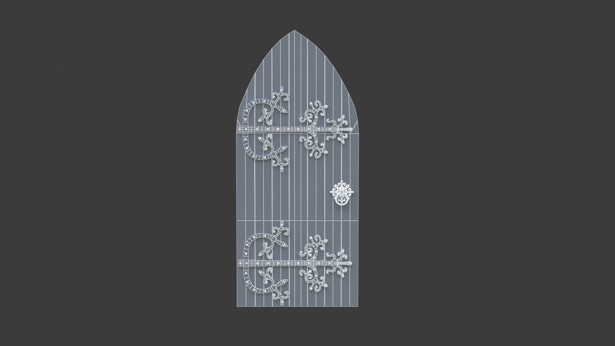 10 Castle Doors Low Poly Collection Low-poly 3D model_3