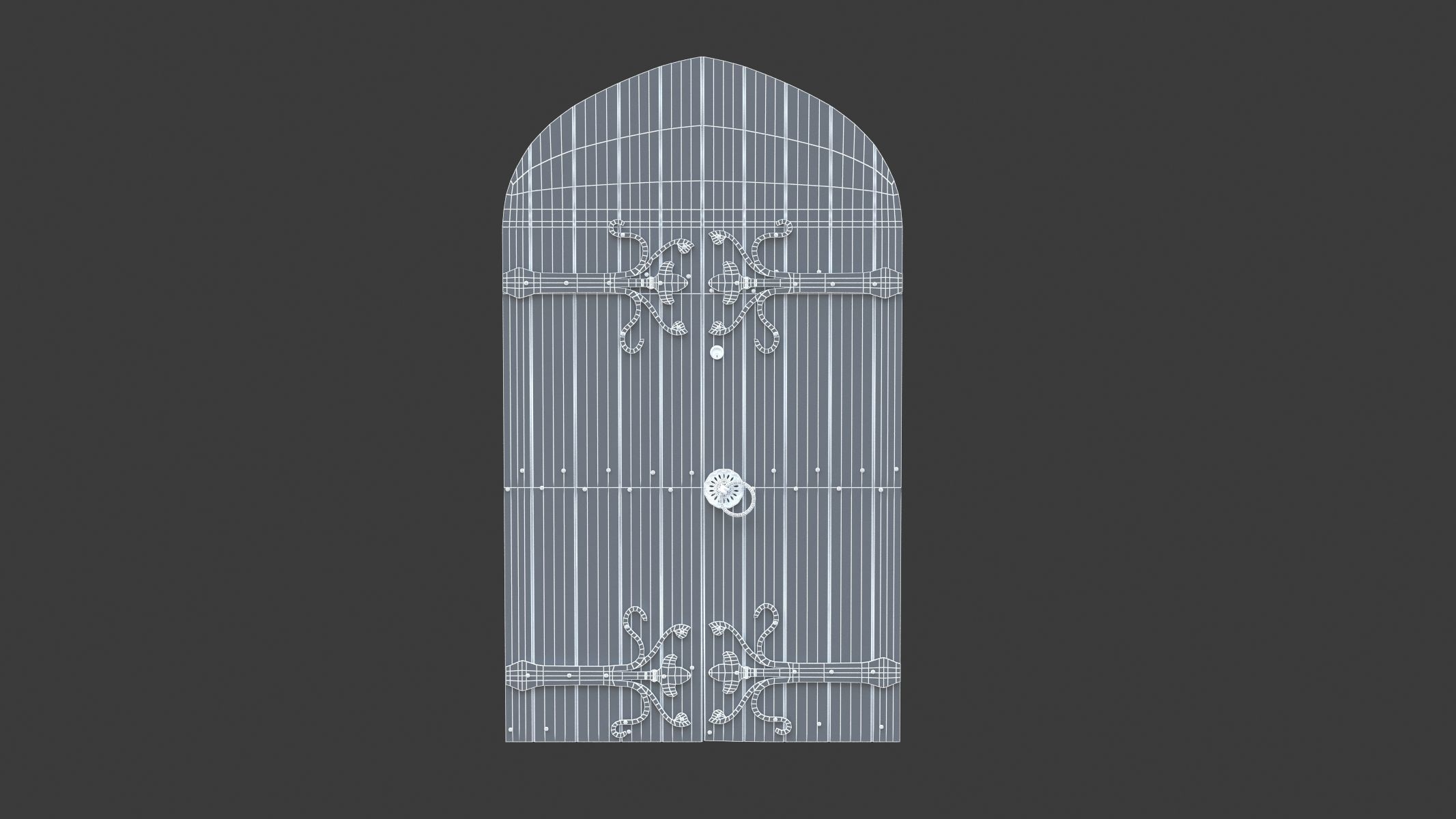 10 Castle Doors Low Poly Collection Low-poly 3D model_19
