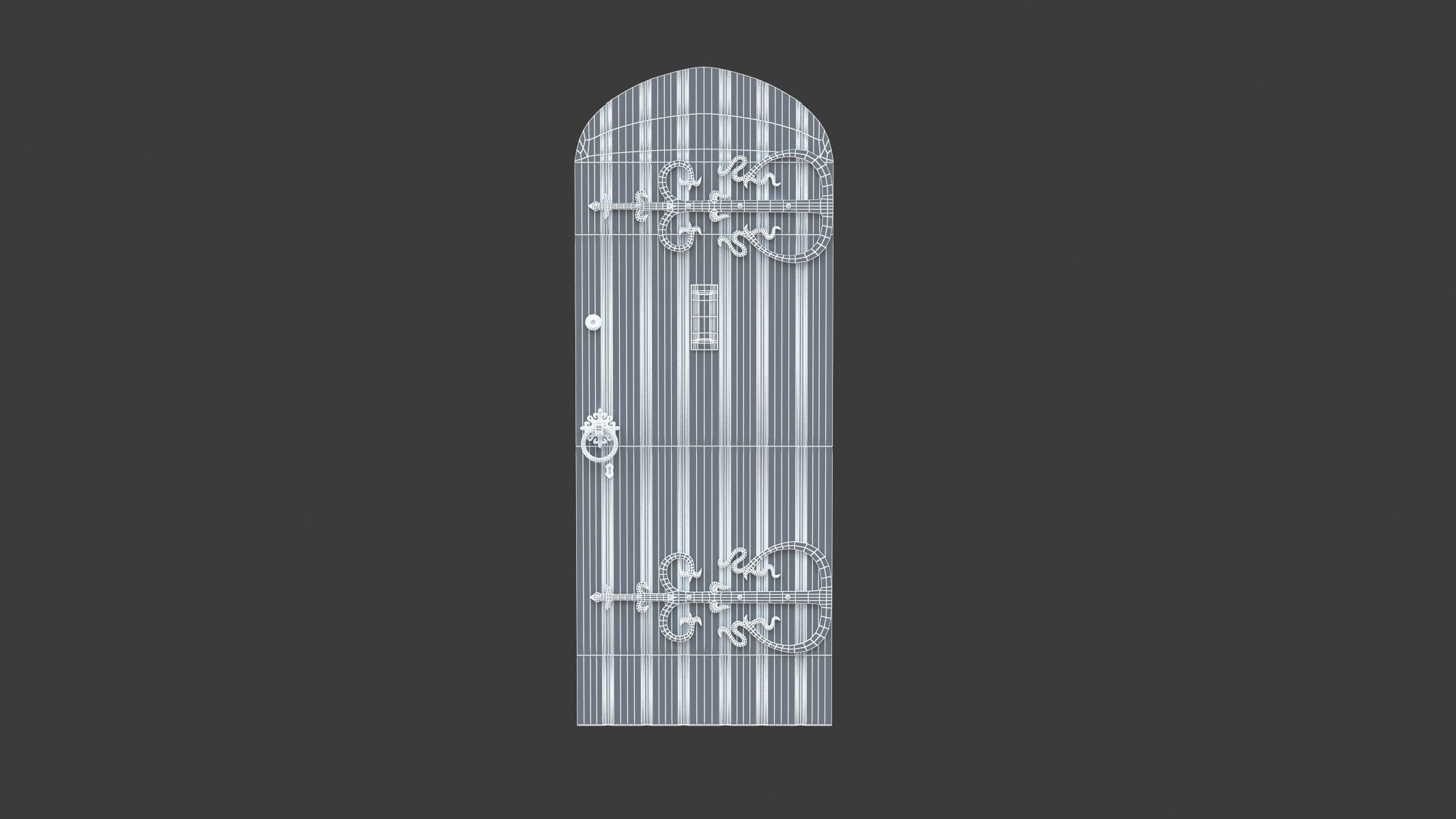 10 Castle Doors Low Poly Collection Low-poly 3D model_9