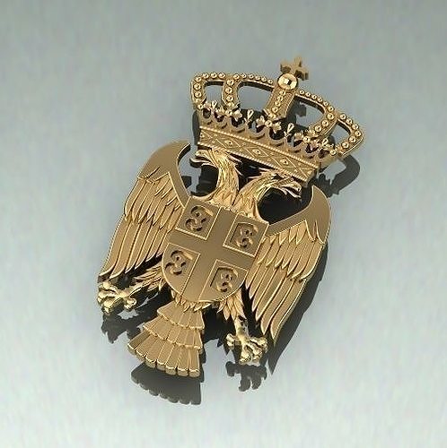 Coat of arms of Serbia Model 1632 3D print model