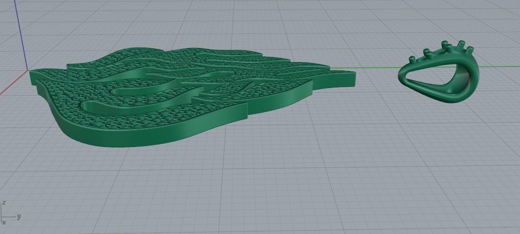 Pendant in the form of fire Model 1630 3D print model_4