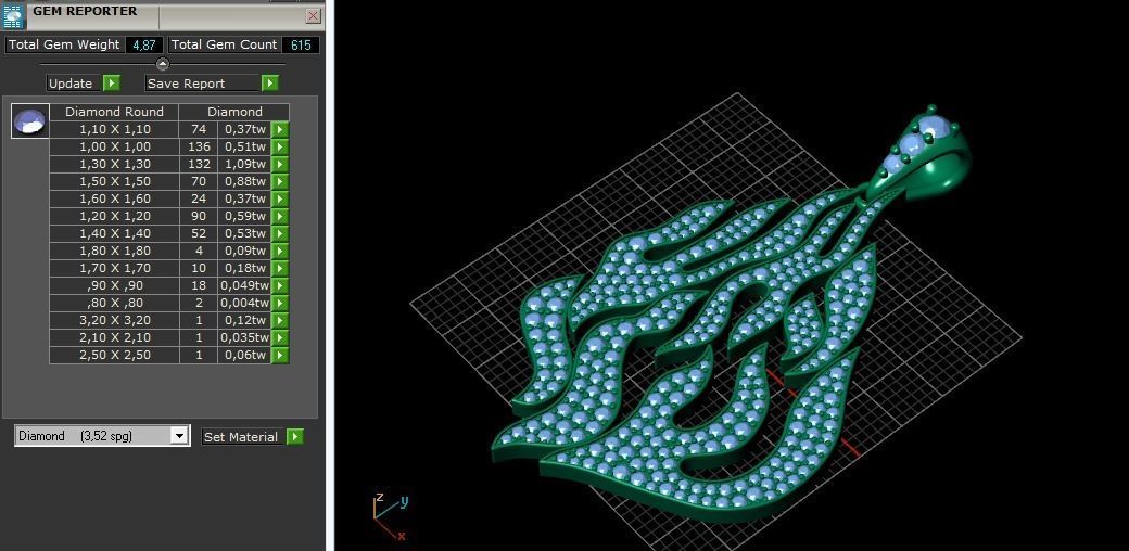 Pendant in the form of fire Model 1630 3D print model_10