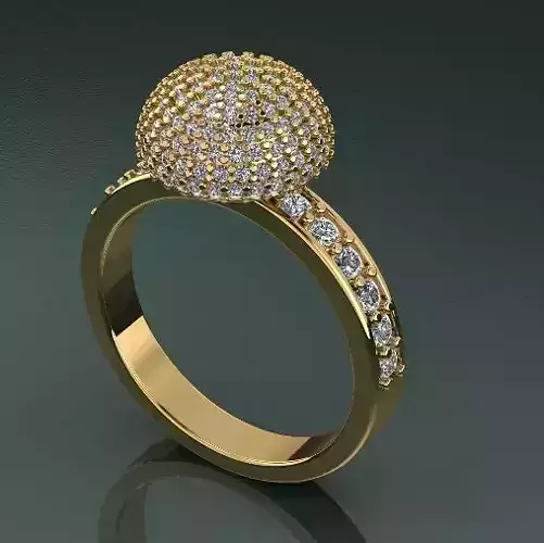 Womens ring 18 mm Model 1649 3D print model