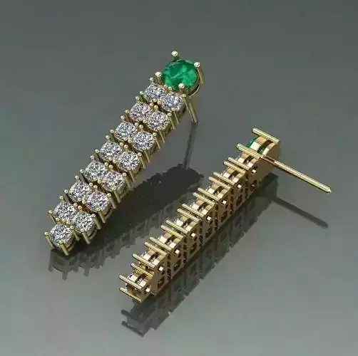 Long stud earrings Model 1646