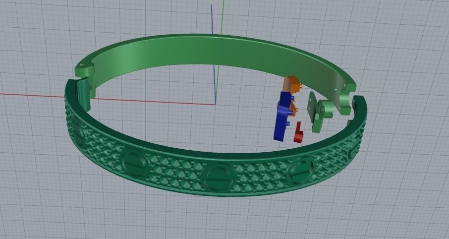 Bracelet 54 mm Model 1654 3D print model_6