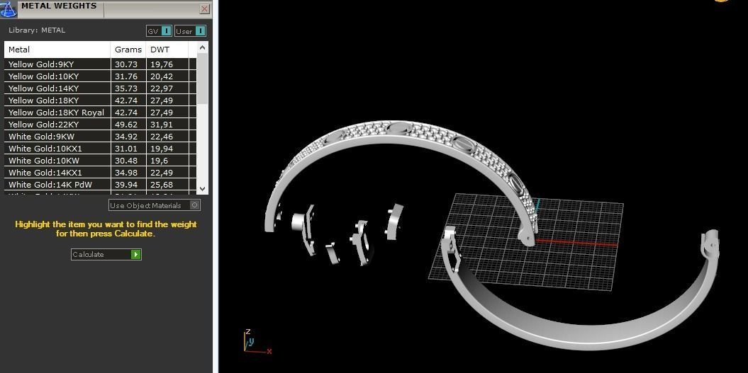 Bracelet 54 mm Model 1654 3D print model_9