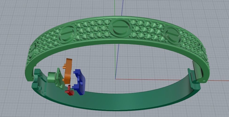 Bracelet 54 mm Model 1654 3D print model_4