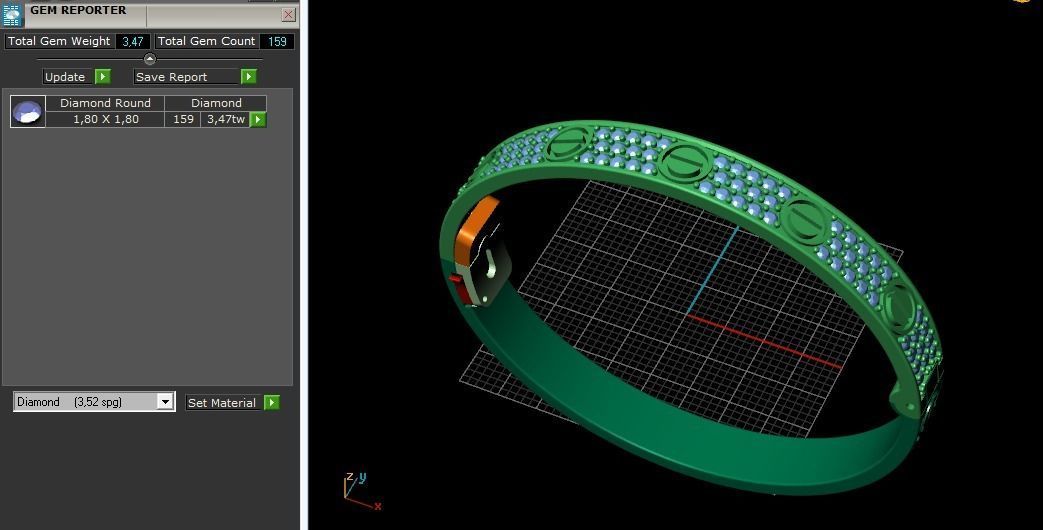 Bracelet 54 mm Model 1654 3D print model_10