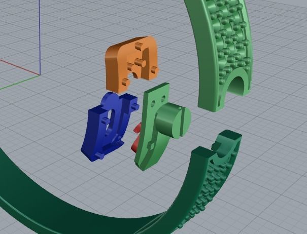 Bracelet 54 mm Model 1654 3D print model_5