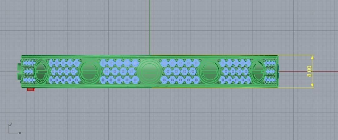 Bracelet 54 mm Model 1654 3D print model_8