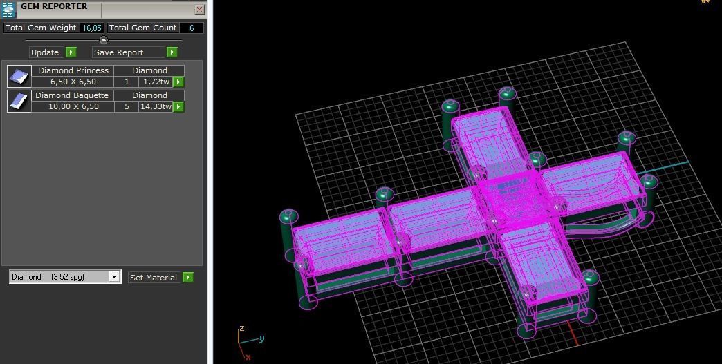 Pendant cross Model 1653 3D print model_8