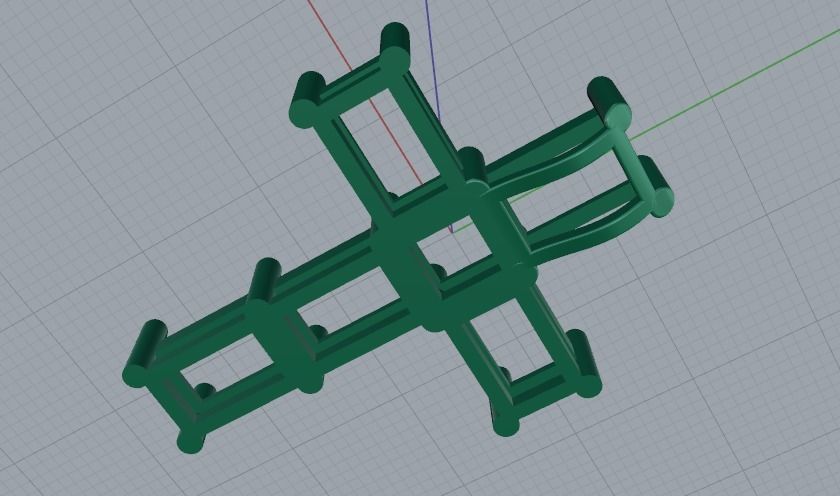 Pendant cross Model 1653 3D print model_4