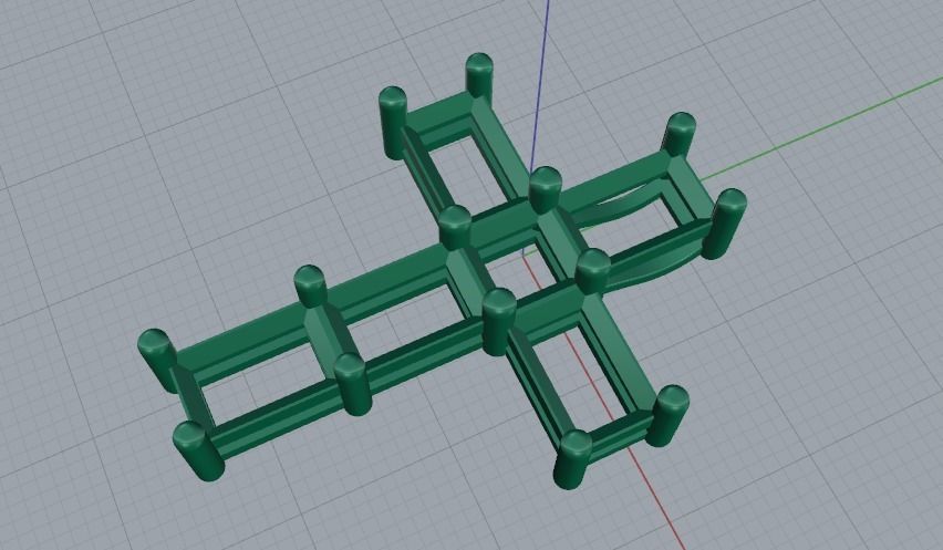 Pendant cross Model 1653 3D print model_2