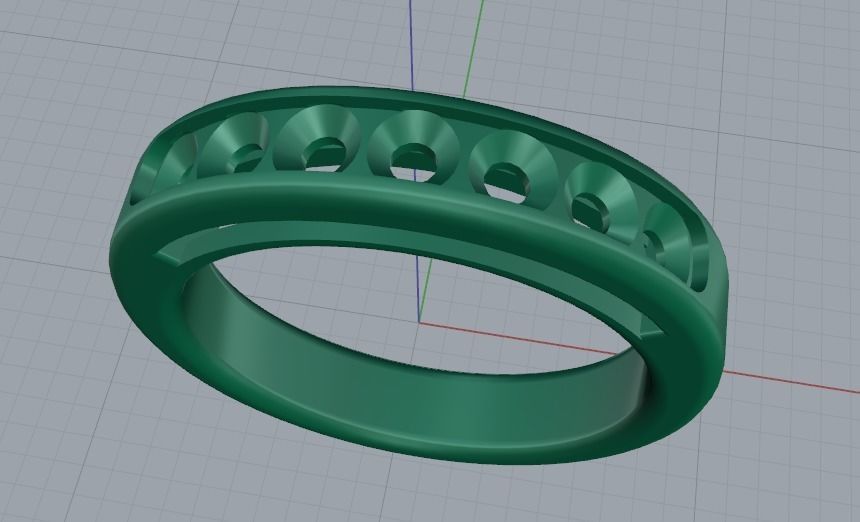Ring 16 mm Model 1651 3D print model_2