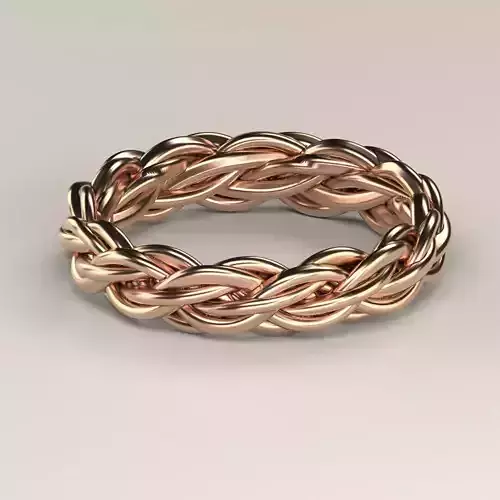 Braided Chain Ring Band without stones