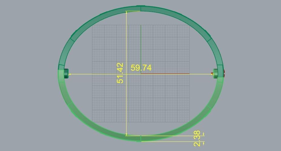 Bracelet size 18 Model 1663 3D print model_6