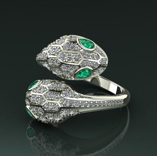 Snake ring Model 1671 3D print model_1