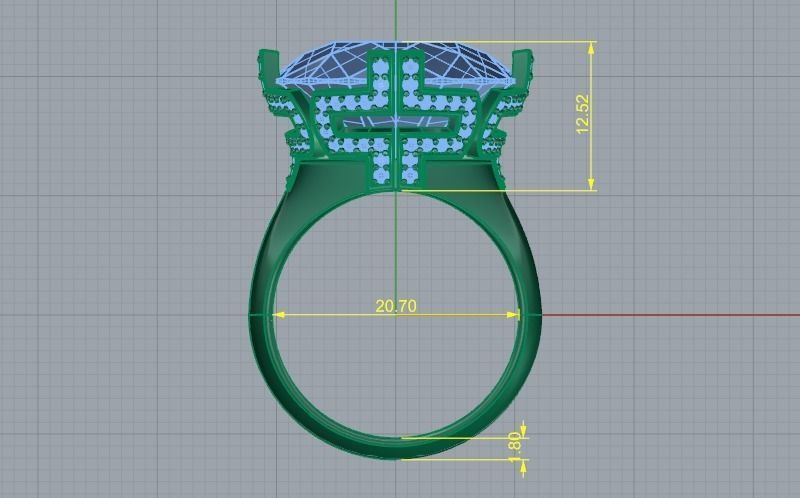 Ring Model 1670 3D print model_5