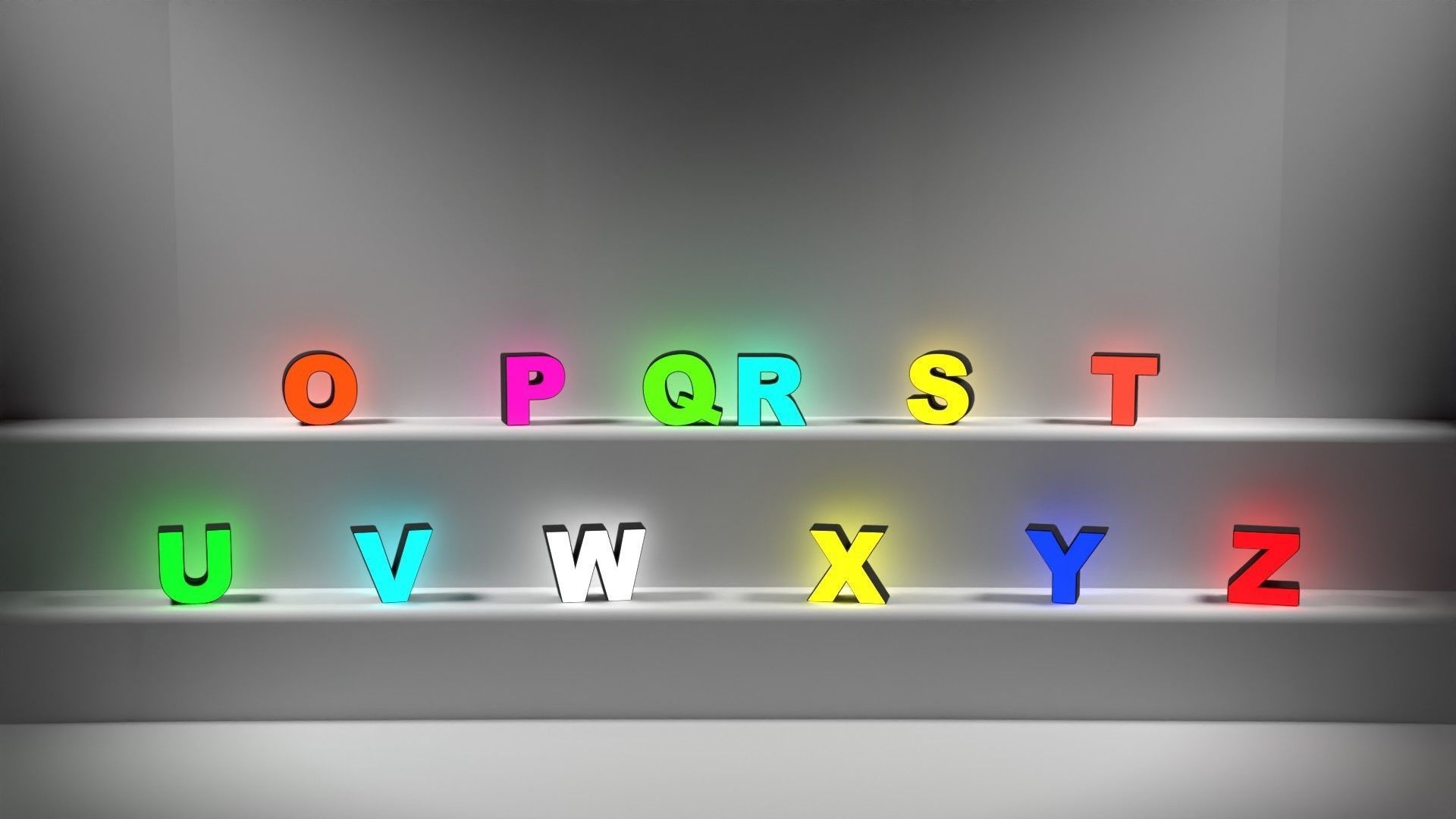 Alphabet lamp 3D model_3