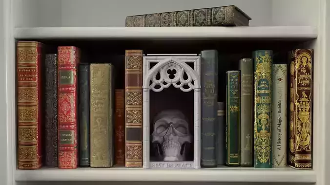 Skull Bookend 3D print model