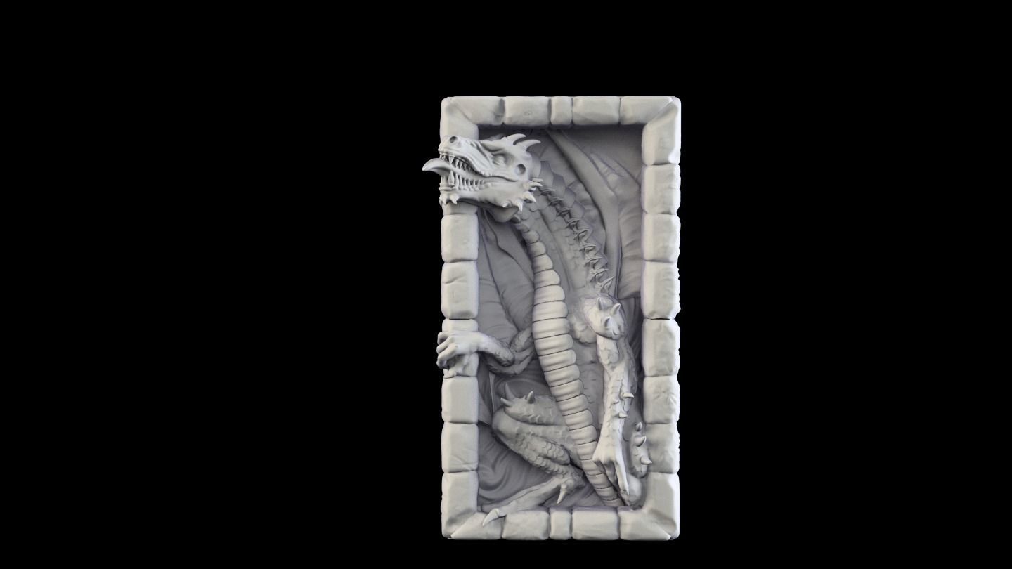 Dragons Bookend 3D print model_5