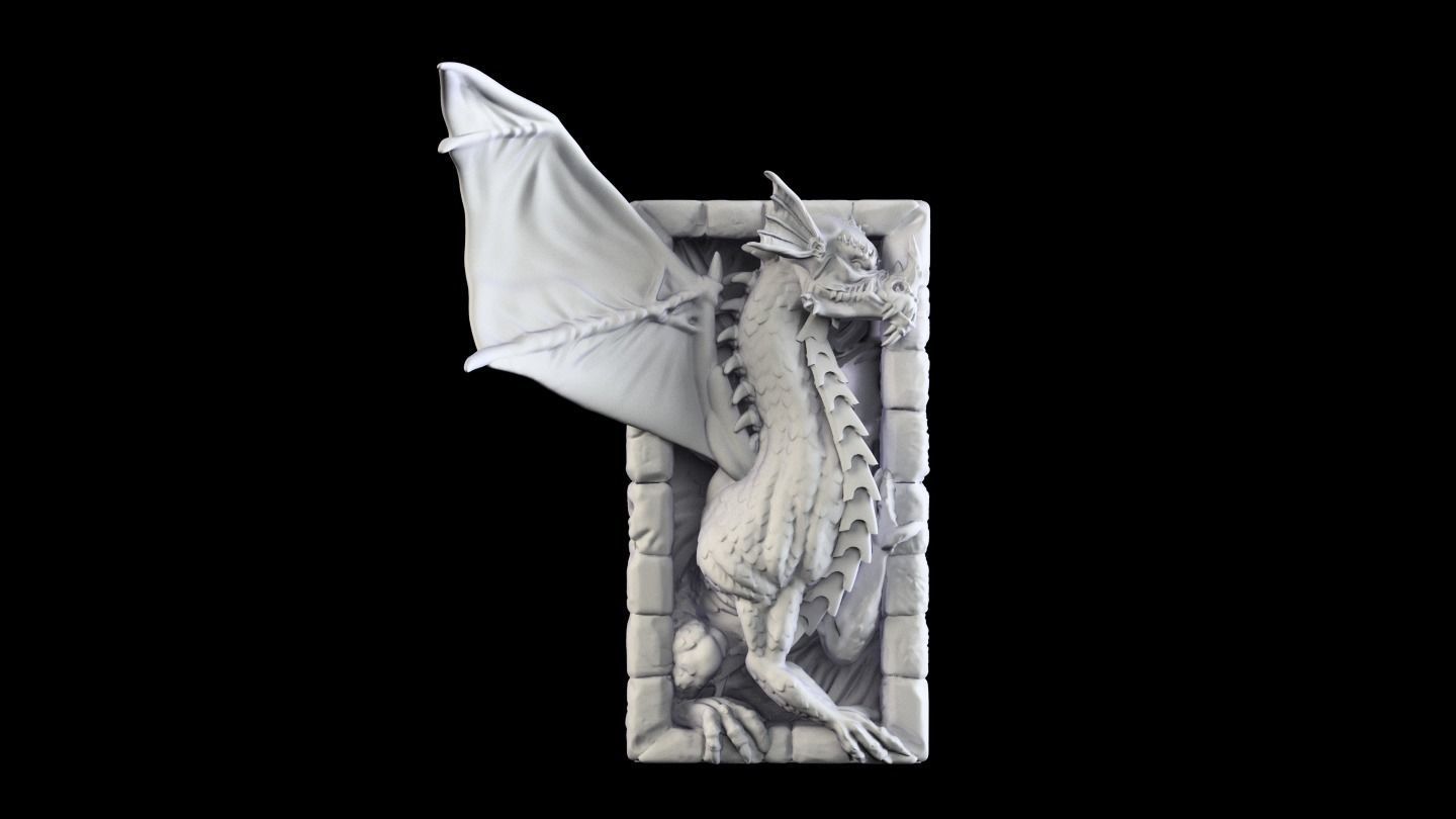 Dragons Bookend 3D print model_4
