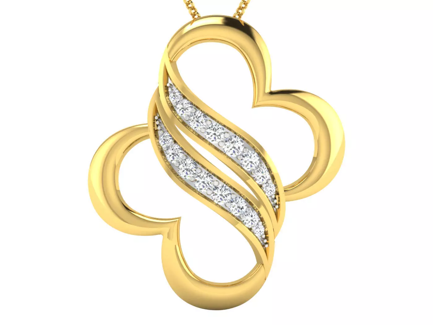 Solitaire Women Pendant 3dm STL OBJ FBX Renders Details 3D print model_0