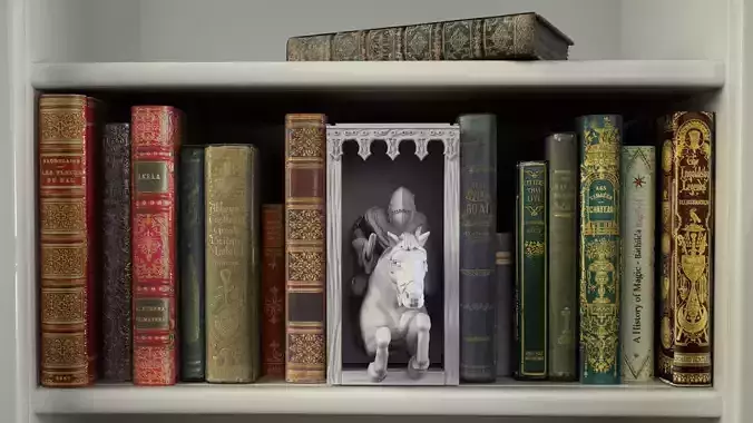 Medieval Knight Booknook 3D print model