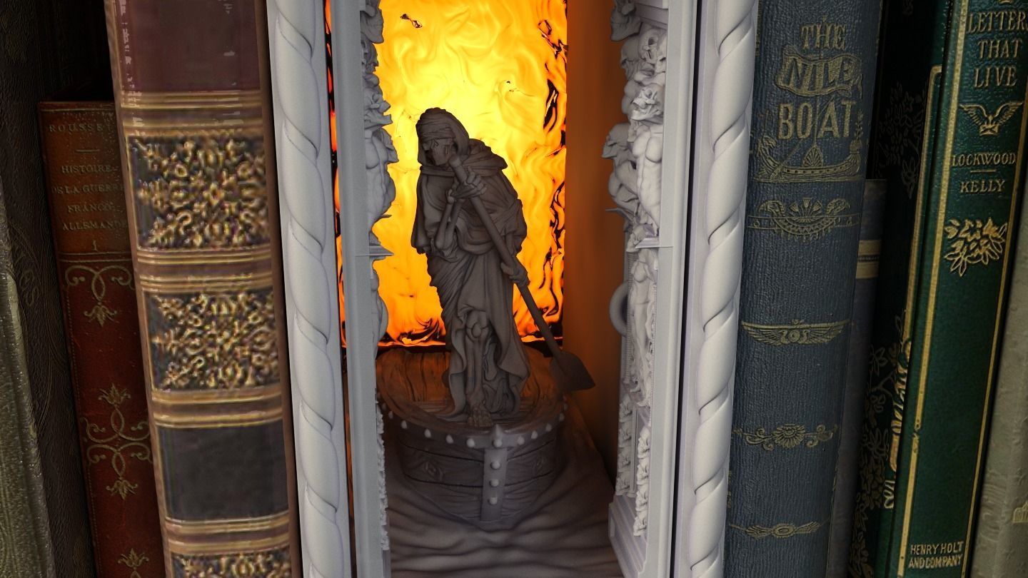 Hell s gate booknooks 3D print model_2