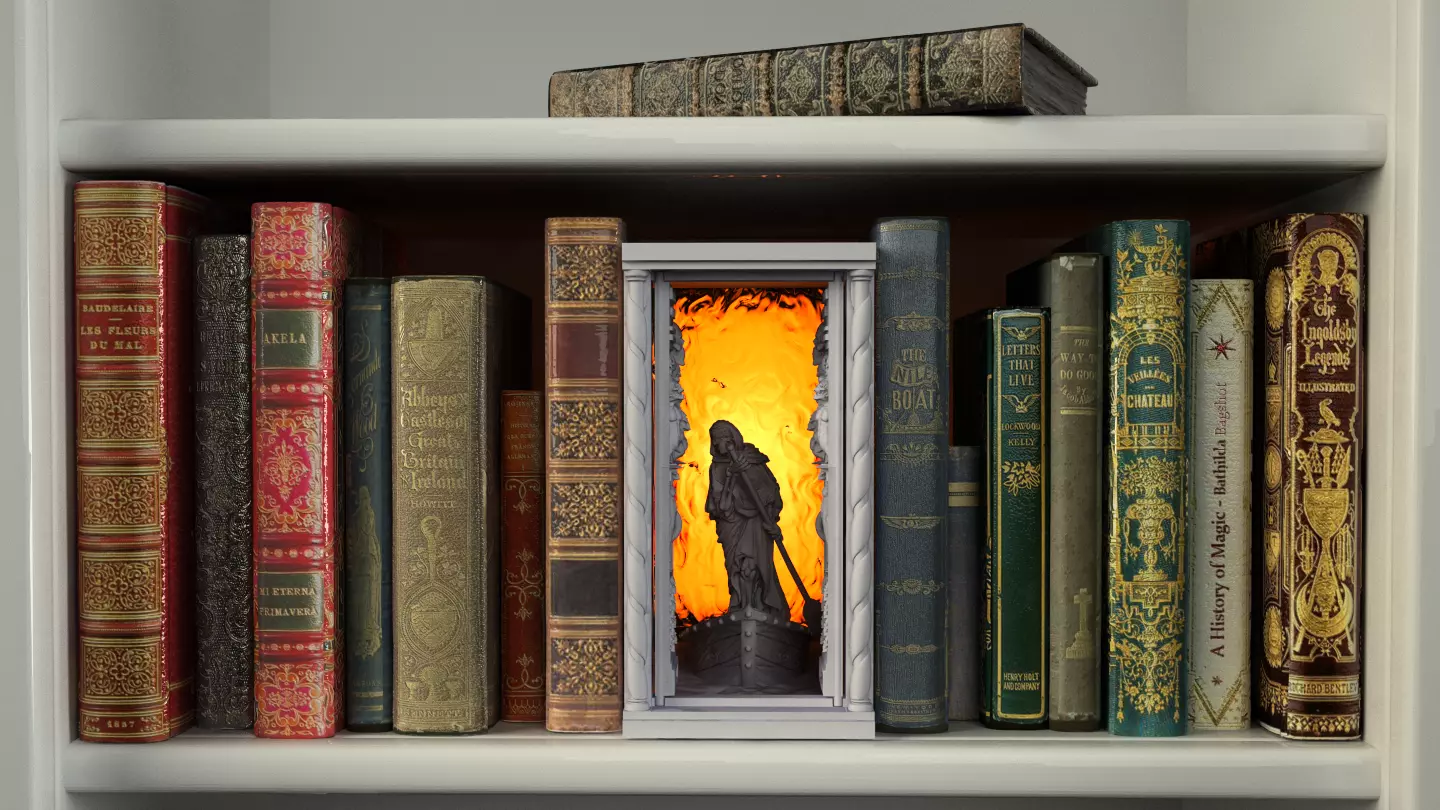 Hell s gate booknooks 3D print model_0
