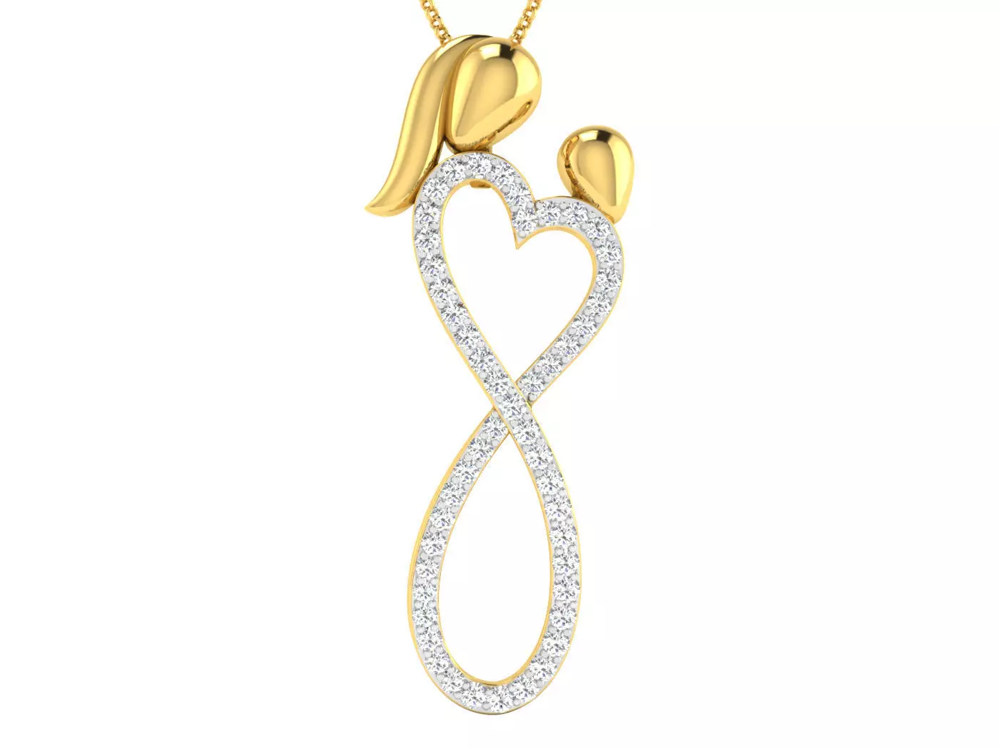 Solitaire Women Pendant 3dm STL OBJ FBX Renders Details 3D print model_0
