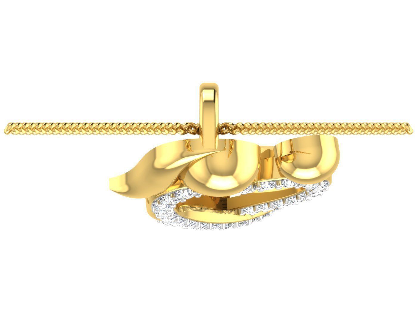 Solitaire Women Pendant 3dm STL OBJ FBX Renders Details 3D print model_3