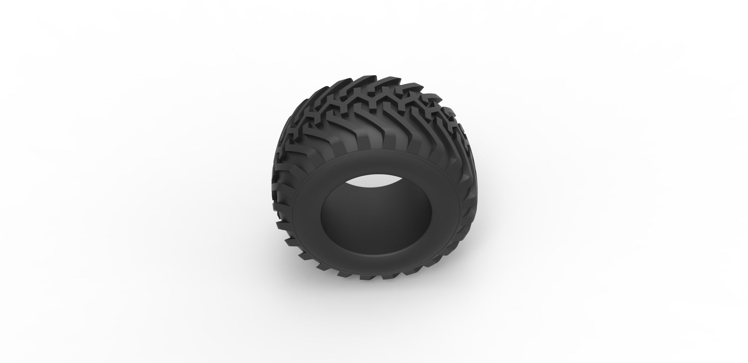 Offroad tire 49 Scale 1 to 25 3D print model_5