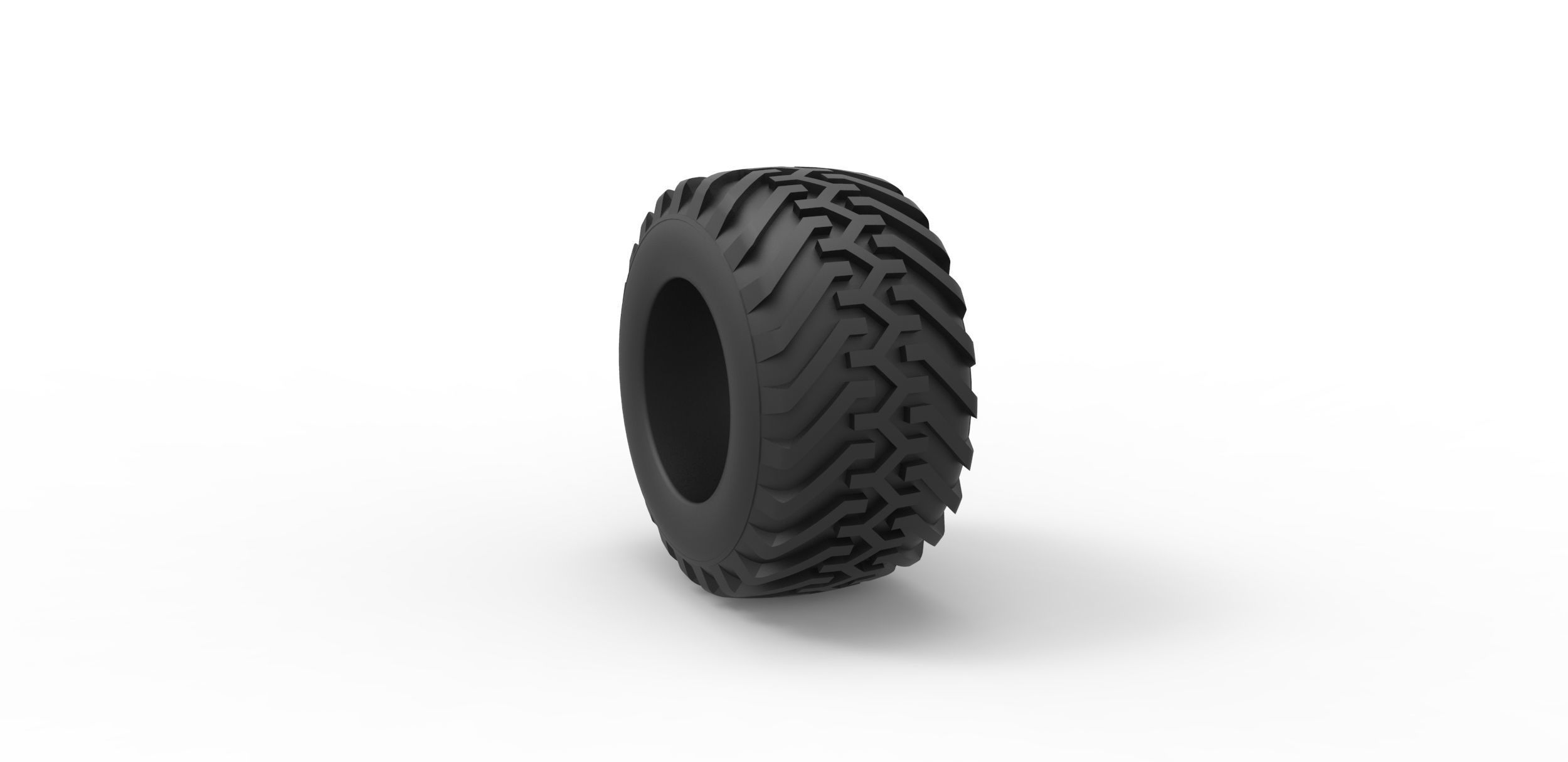 Offroad tire 49 Scale 1 to 25 3D print model_7