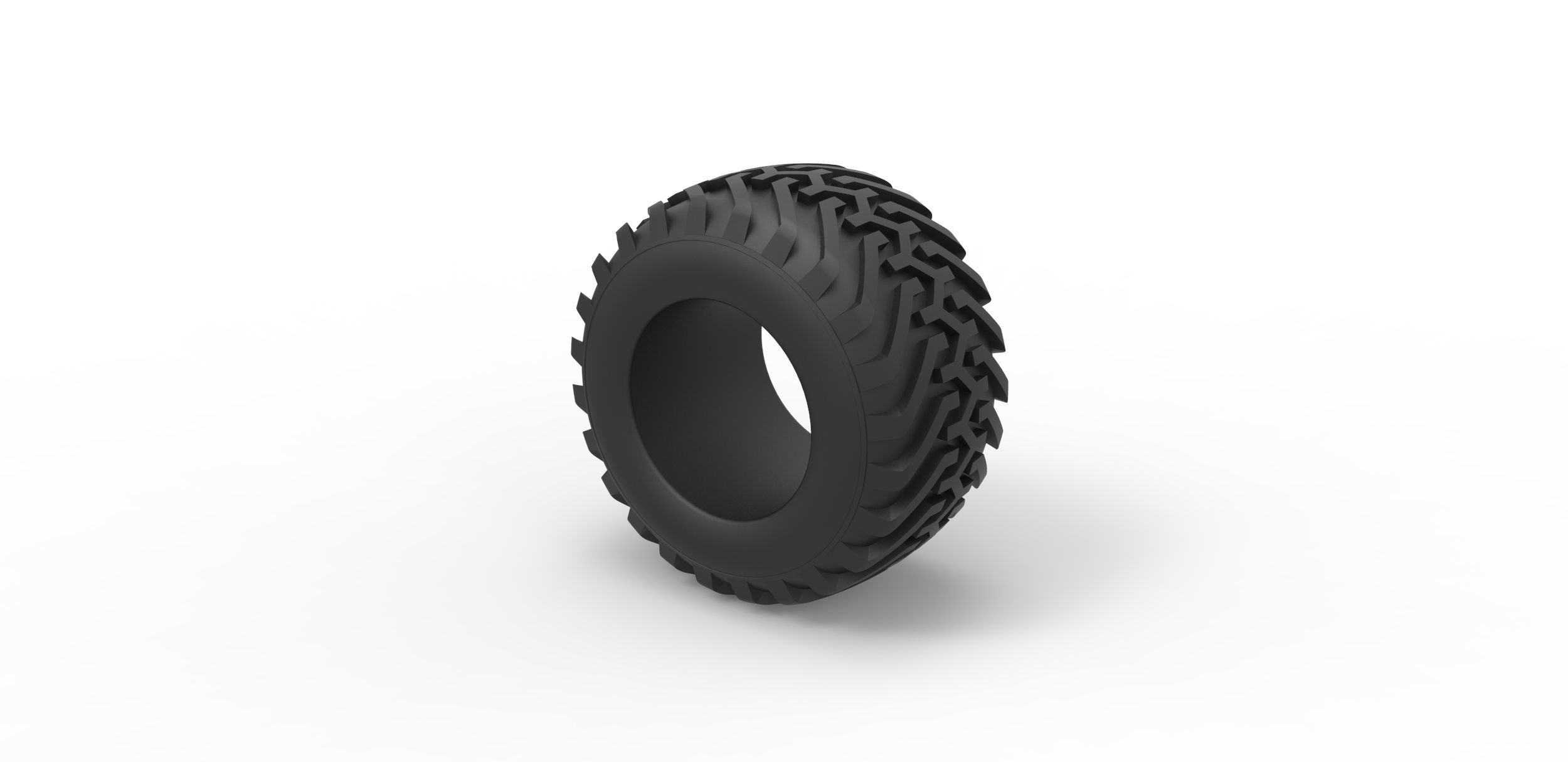 Offroad tire 49 Scale 1 to 25 3D print model_6