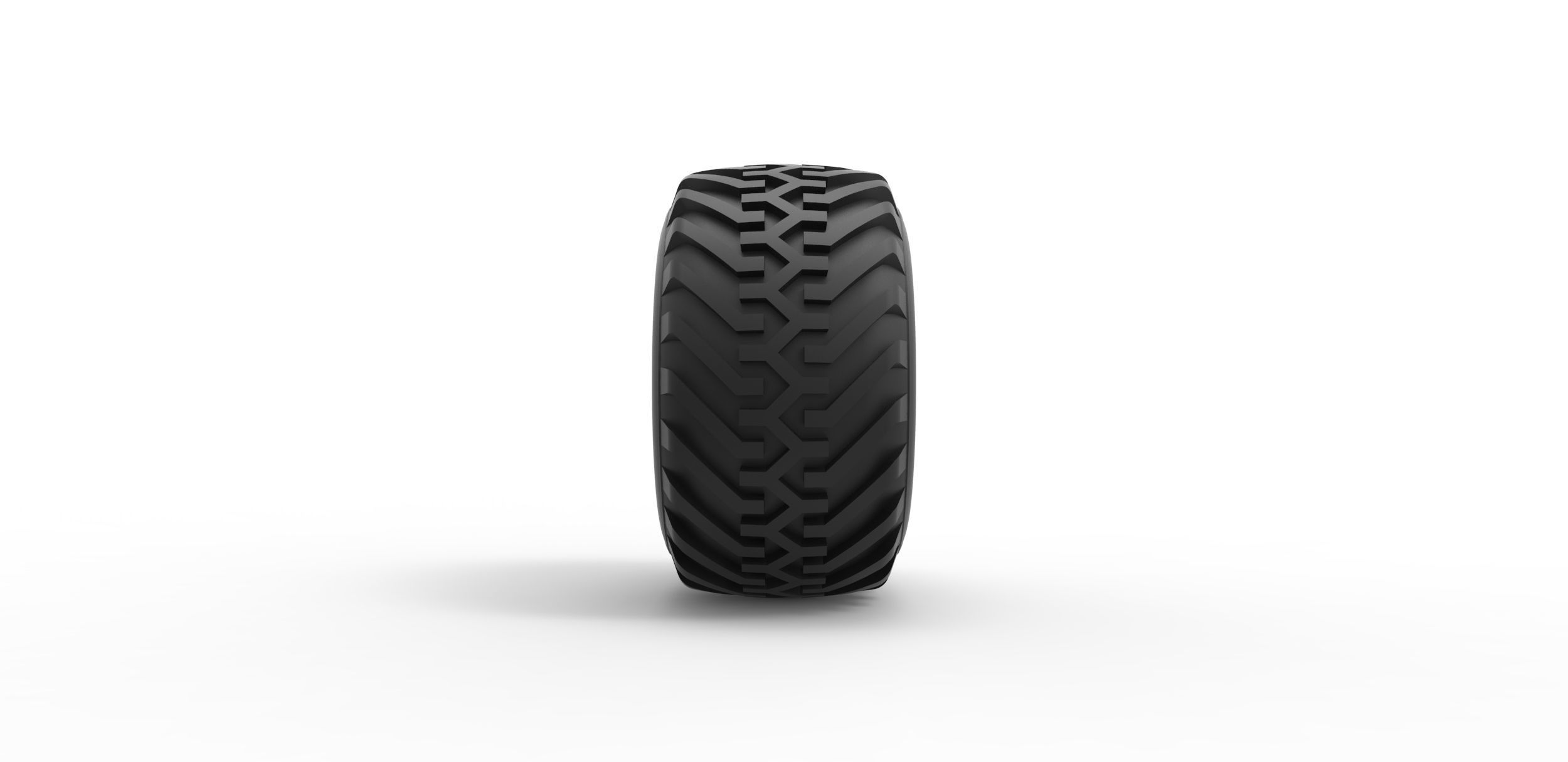 Offroad tire 49 Scale 1 to 25 3D print model_3