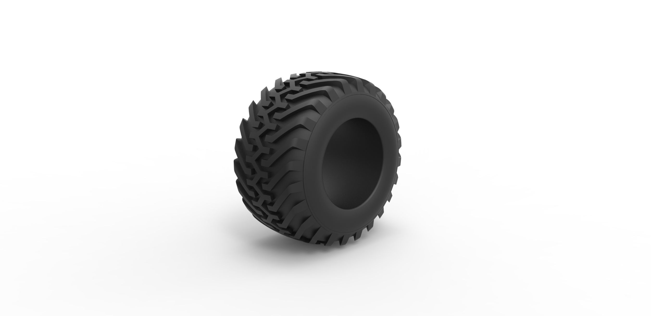 Offroad tire 49 Scale 1 to 25 3D print model_1