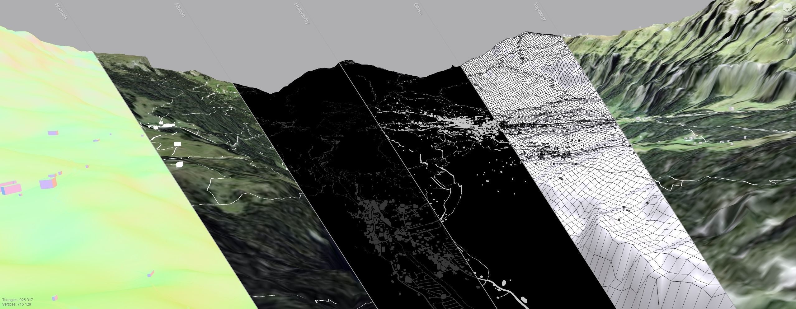 Mountain landscape and cityscape Lauterbrunnen Switzerland 3D model_15