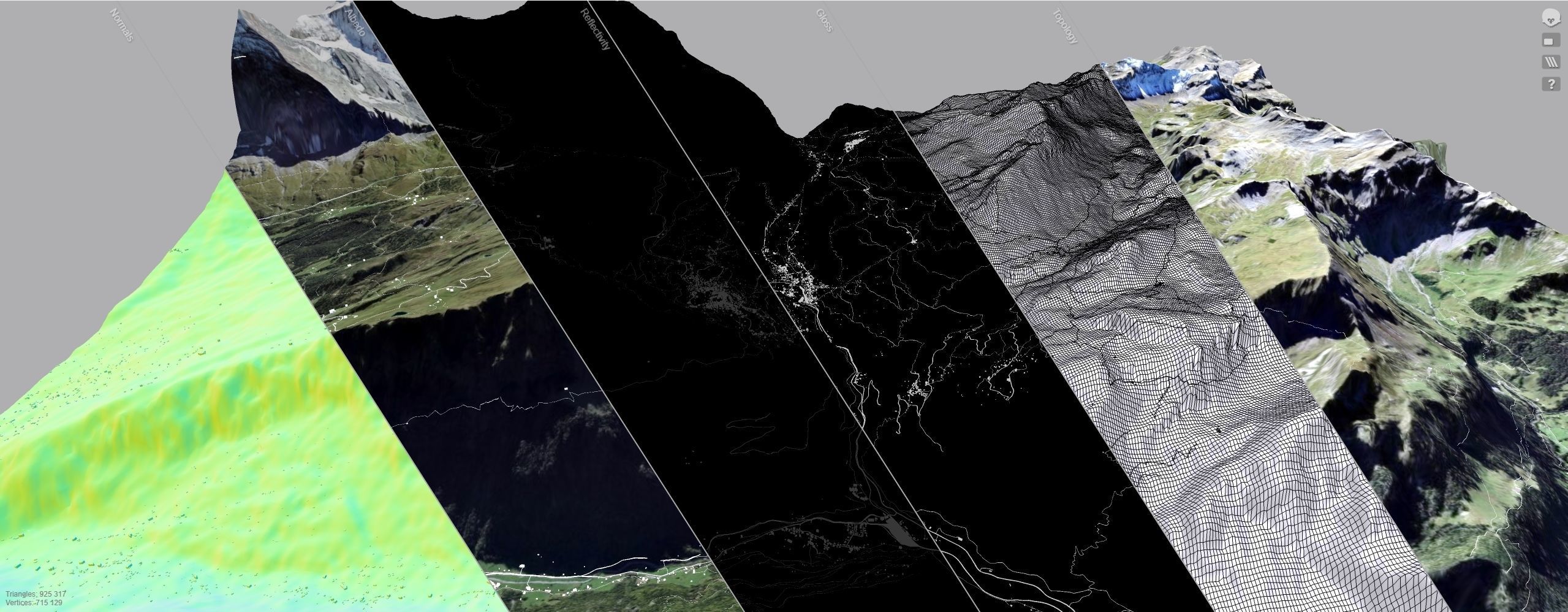Mountain landscape and cityscape Lauterbrunnen Switzerland 3D model_17
