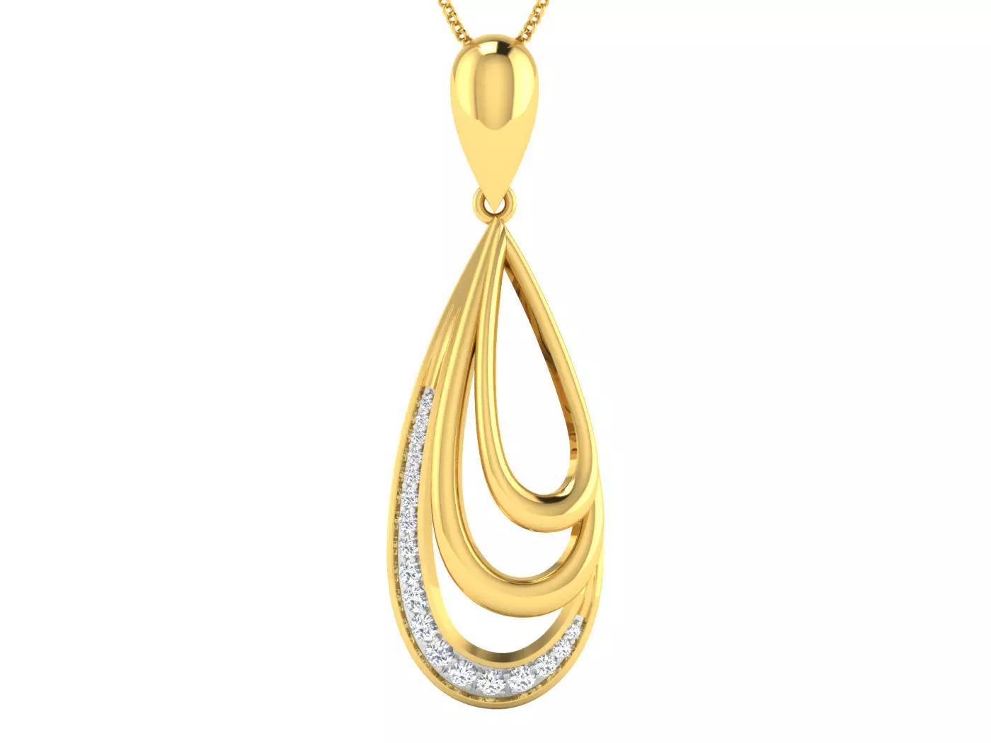 Solitaire Women Pendant 3dm STL OBJ FBX Renders Details 3D print model_0