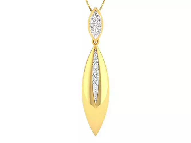 Solitaire Women Pendant 3dm STL OBJ FBX Renders Details
