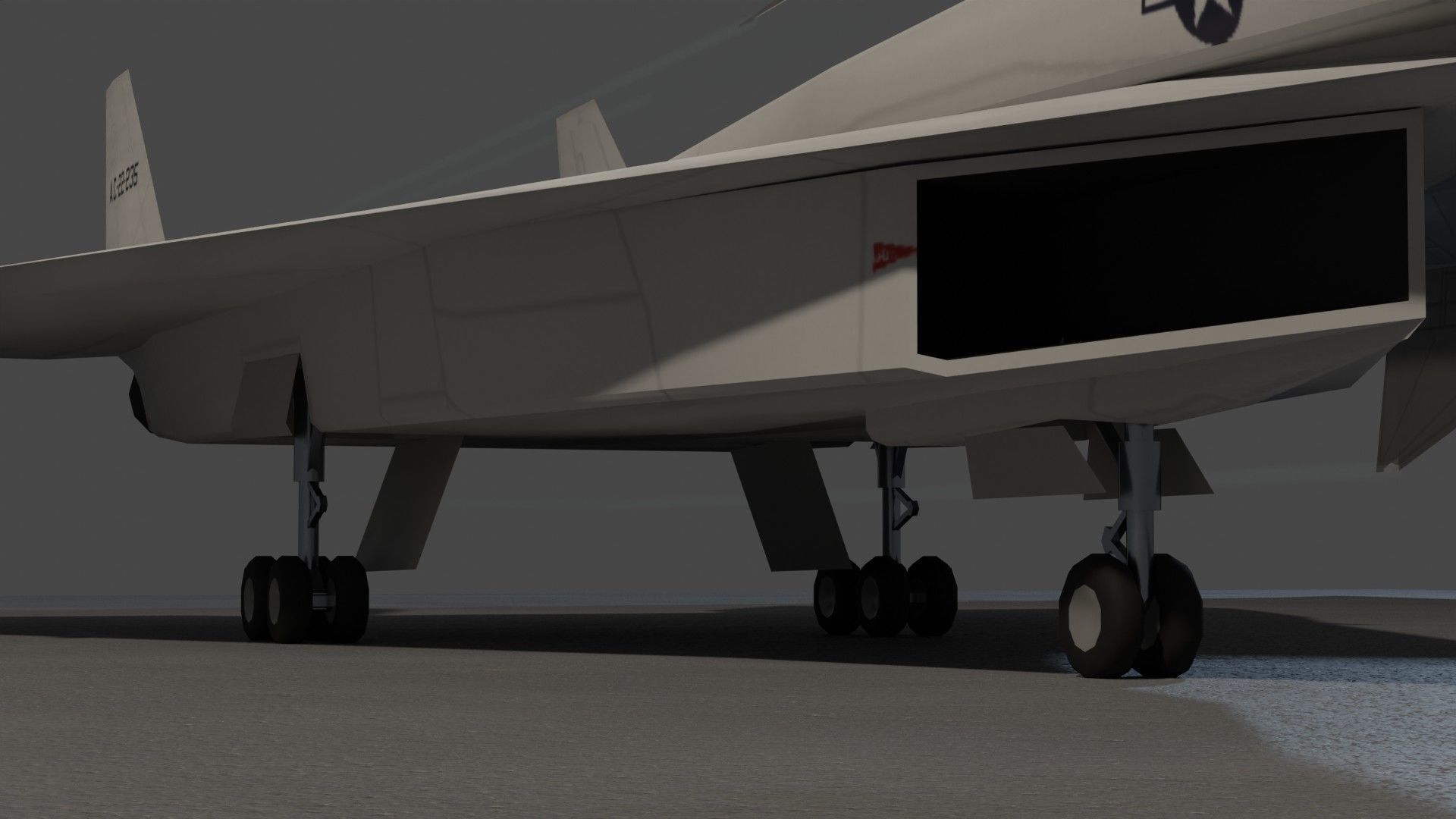North American XB-70 Valkyrie Low-poly 3D model_14