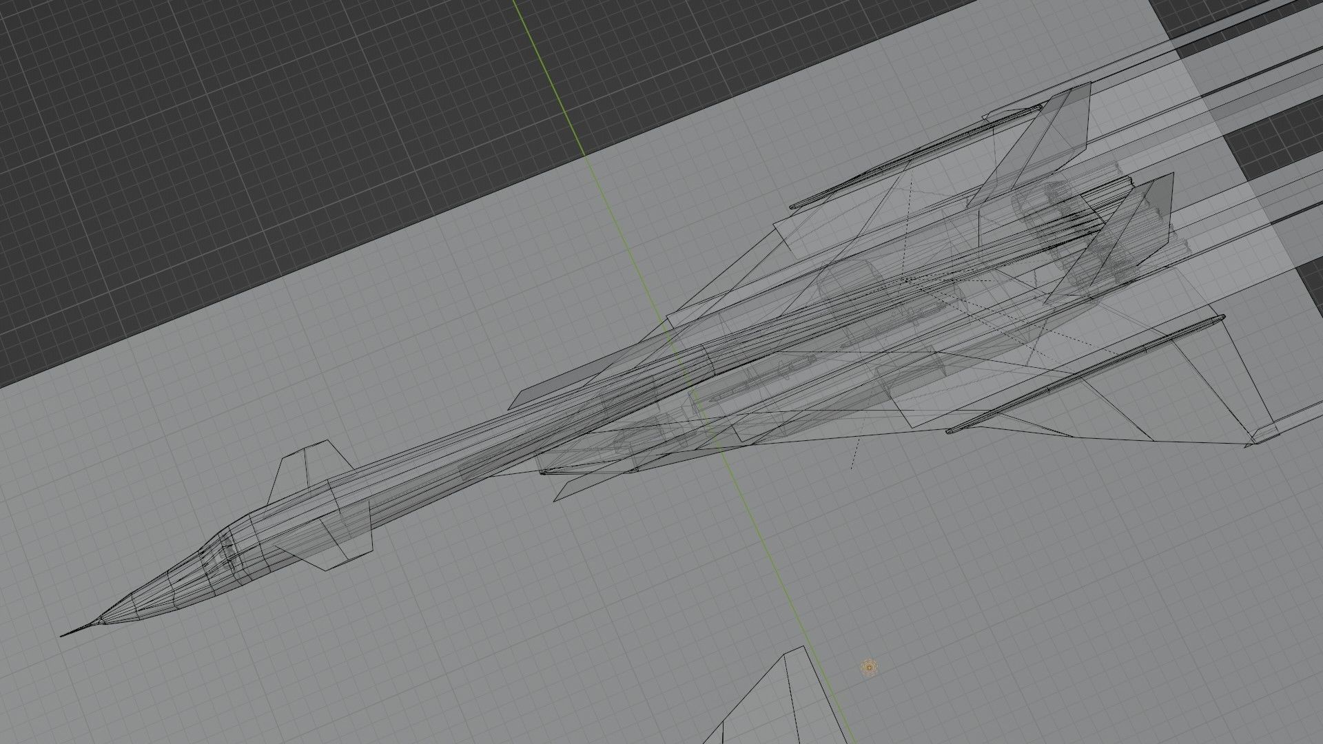 North American XB-70 Valkyrie Low-poly 3D model_16