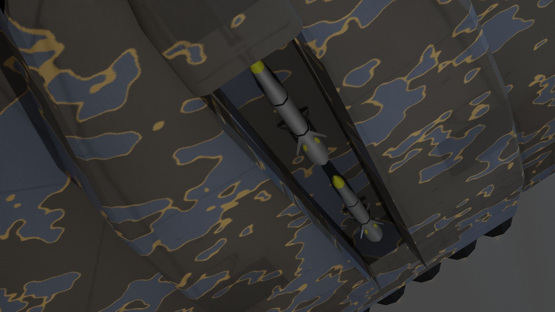 North American XB-70 Valkyrie Low-poly 3D model_15