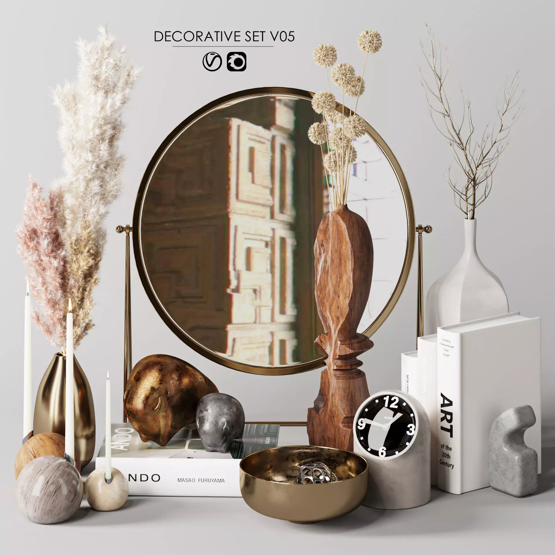 Decorative set v5 3D model