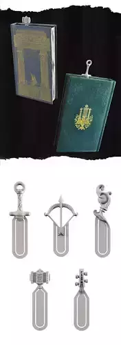 Fantasy Bookmarks 3D print model