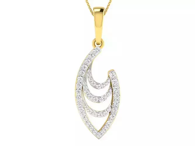 Solitaire Women Pendant 3dm STL OBJ FBX Renders Details
