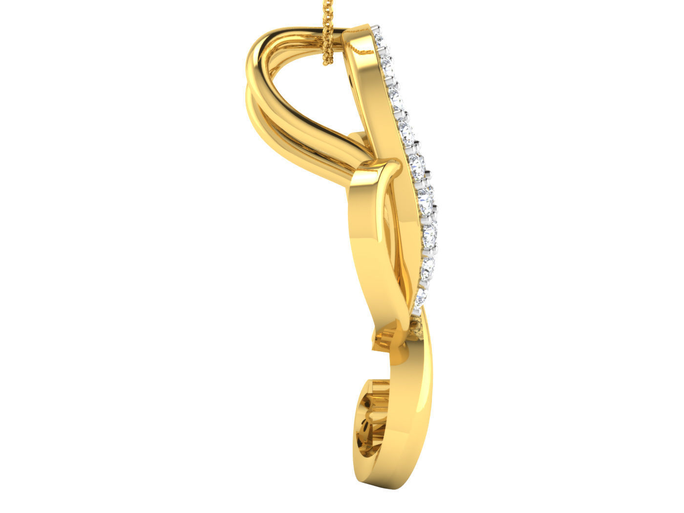 Solitaire Women Pendant 3dm STL OBJ FBX Renders Details 3D print model_4